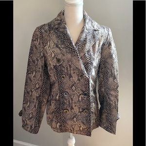 Dress Barn Animal Print Jacket Size Medium